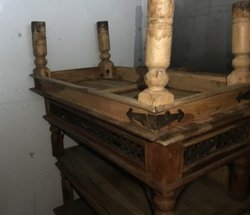 5x Brown Thacket Tables For Sale