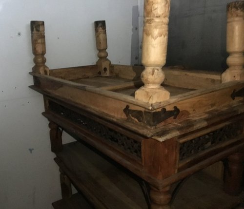5x Brown Thacket Tables For Sale 5x Brown Thacket Tables For Sale