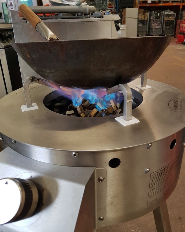 Secondhand Used Wok Boss Burner LPG On Stand For Sale