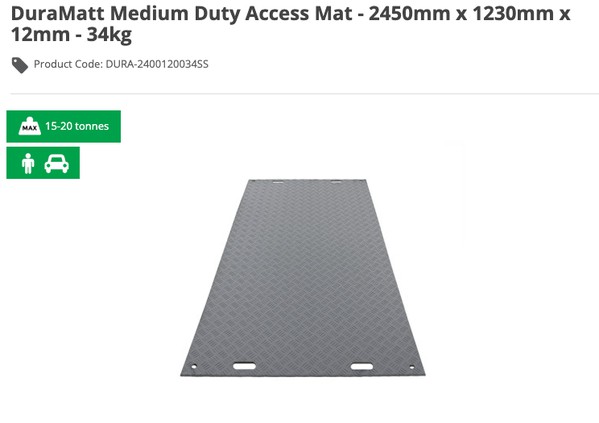 54x DuraMatt Medium Duty Access Mat For Sale