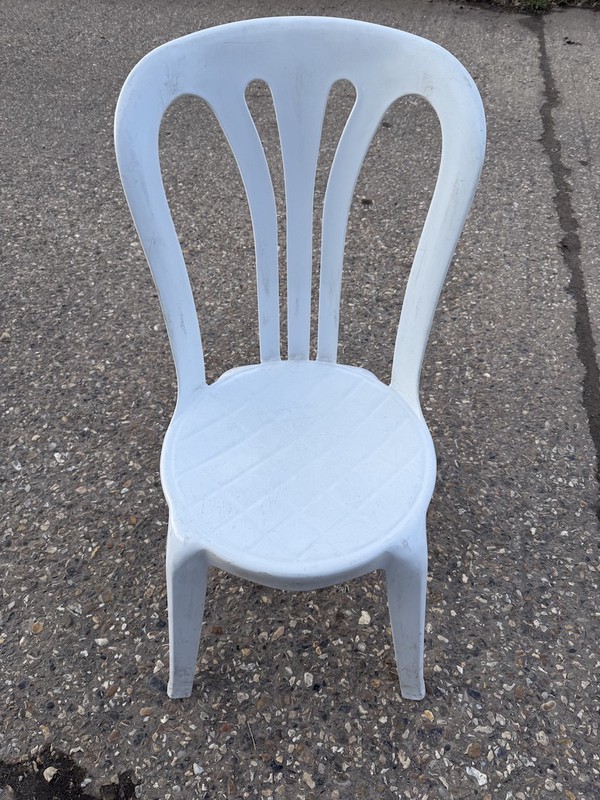 White Plastic Bistro Chairs