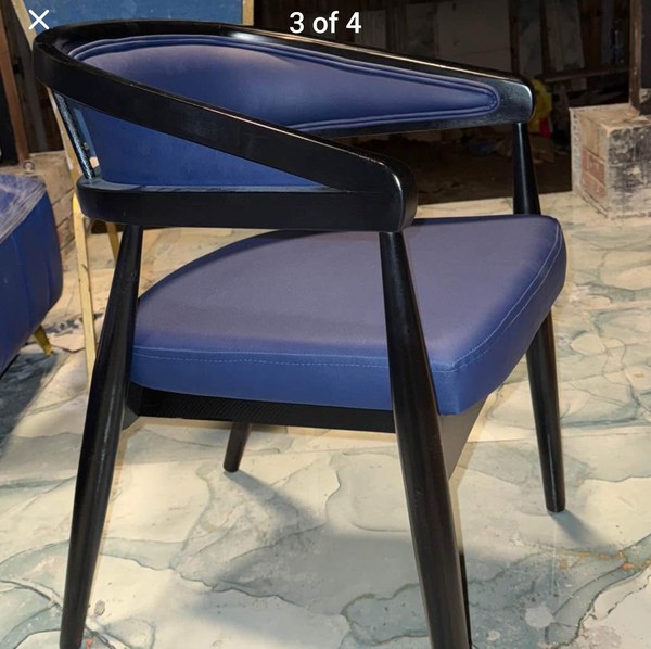 Secondhand Blue Dining Chairs Armchairs For Sale