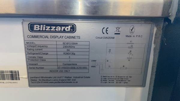 Secondhand Blizzard 5ft Indoor Commercial Counter For Sale