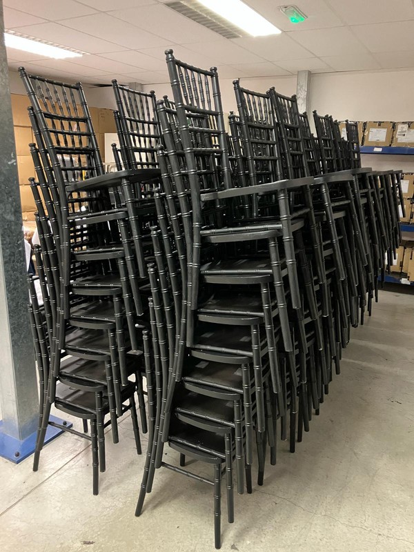 Secondhand Black Chivari Chairs For Sale