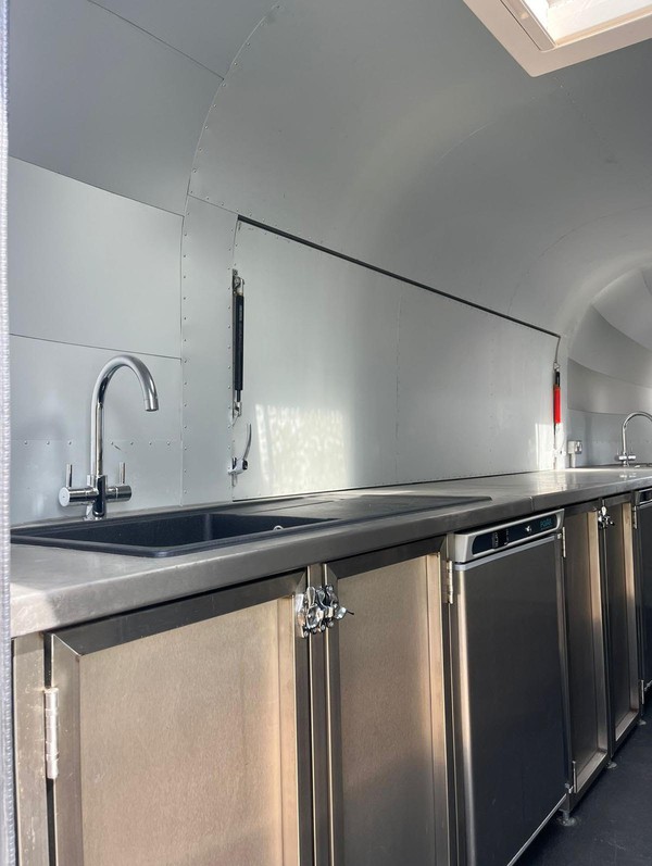 Large Silver Catering Trailer