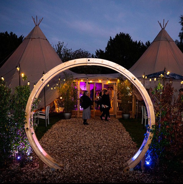 Wedding Tipi at night