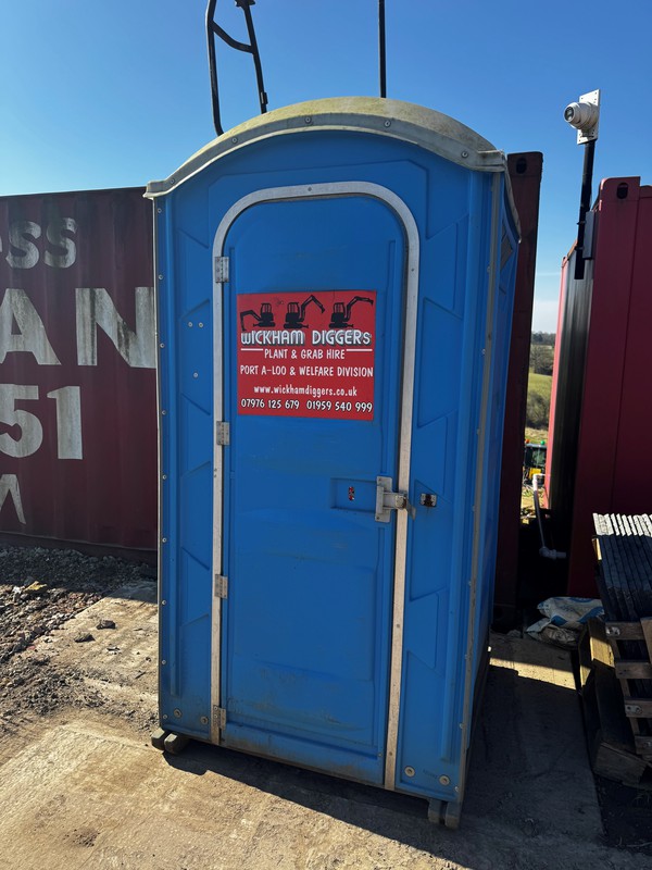 Single plastic toilet unit