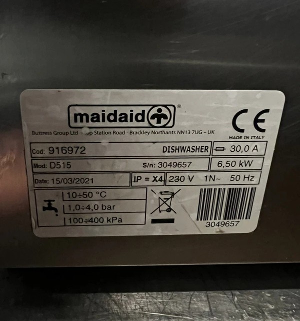 Maidaid D515WS Dishwasher For Sale