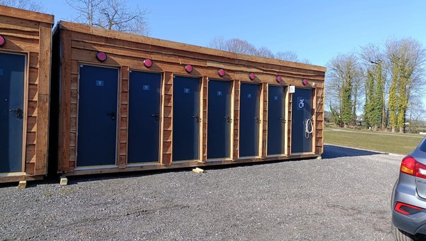 Natural Wood Clad Toilet Blocks