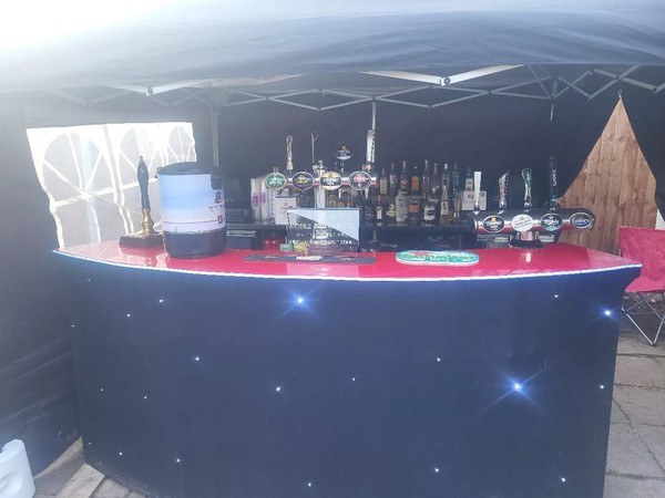 Starlit Curved Mobile Bar