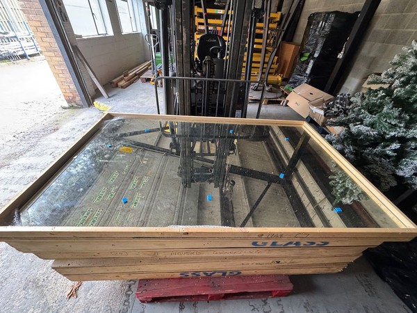 Large Marbled Glass Mirror Table Tops