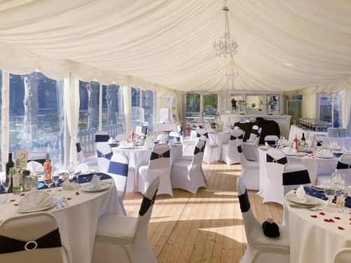 6m x 18m Hoecker marquee with lining and floor 6m x 18m Hoecker marquee with lining and floor