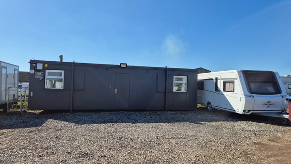 Secondhand 32x10ft Portable Building Refurbished in Grey For Sale