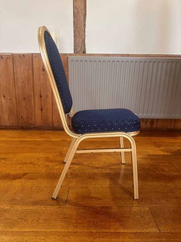 Blue and Gold Banquet Chairs