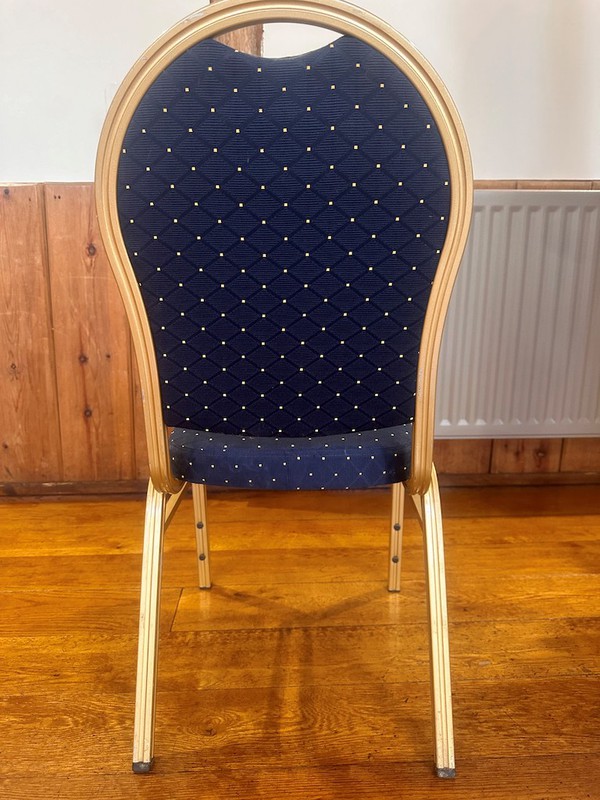 Blue and Gold Event Chairs