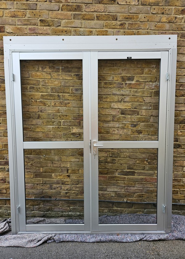 Secondhand Aluminium Double Door Set For Sale