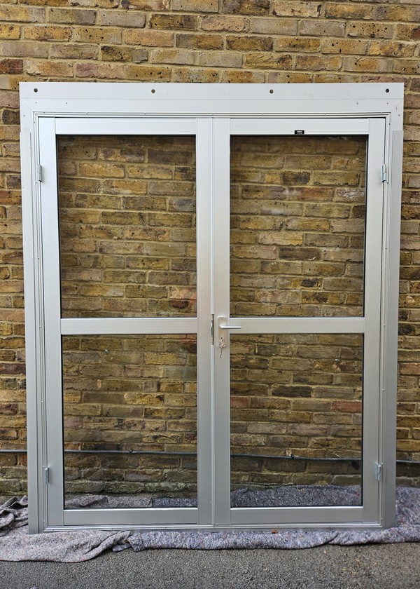 Secondhand Aluminium Double Door Set For Sale