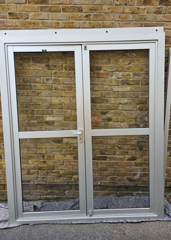 Secondhand Aluminium Double Door Set For Sale