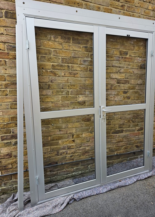 Secondhand Aluminium Double Door Set For Sale