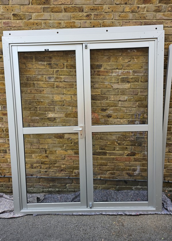 Secondhand Aluminium Double Door Set For Sale