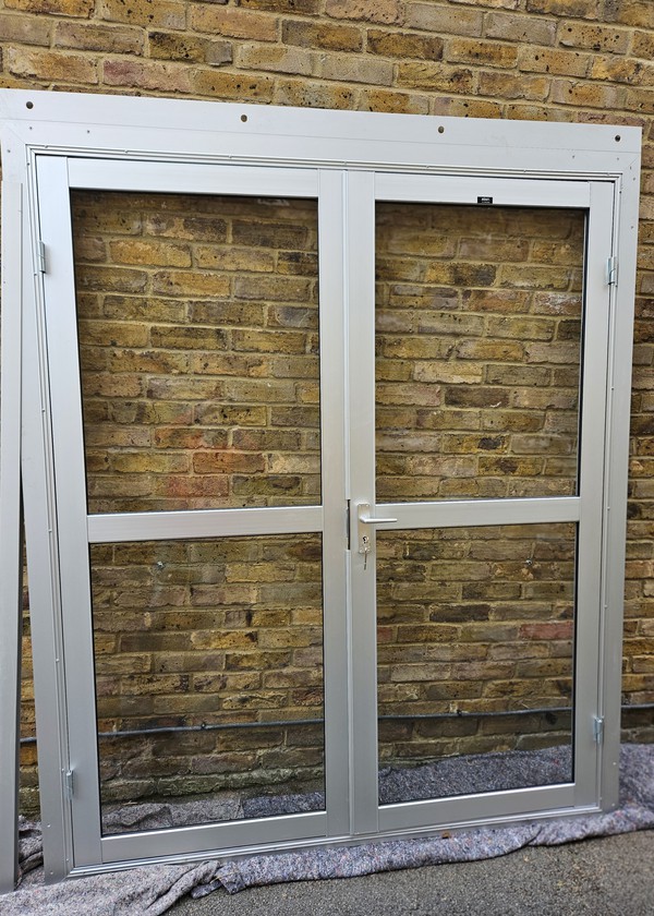 Secondhand Aluminium Double Door Set For Sale