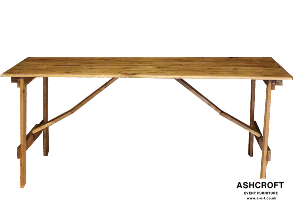 Ashcrofts New Vintage Rustic Solid Wood Trestle Tables For Sale