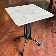 18 square marble tables