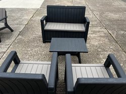 Chairs and bench set garden furniture