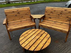 Wooden bench set