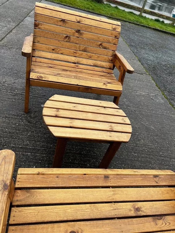 Wooden beer garden furniture