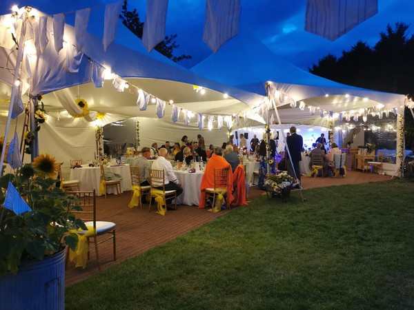 Wedding party marquee