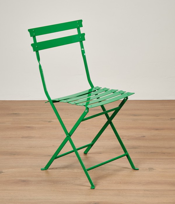 Green Metal Folding Chairs