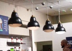 5x Massive Black Pendant Lights - Cardiff