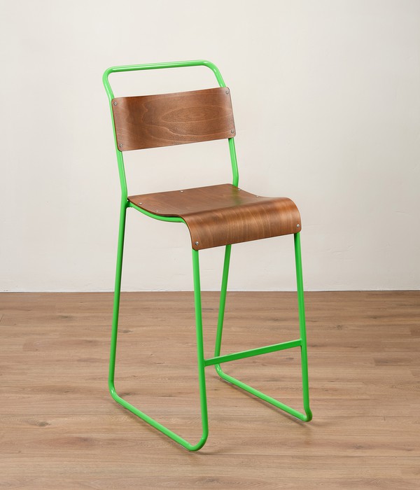 Green Retro Canteen Bar Stools