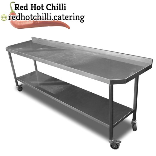 2.4m Stainless Steel Table With Castors 2.4m Stainless Steel Table With Castors