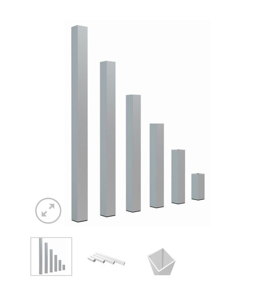 20cm Aluminium stage leg 60x60mm box profile To fit into the PD 750 stage decks 20cm Aluminium stage leg 60x60mm box profile To fit into the PD 750 stage decks