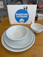 Porcelite Coupe Plates and Bowls  –  Brand New, Seconds Quality