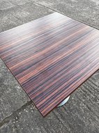 dark wood 69cm x 69cm square cafe table