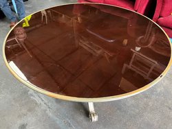 Polished round table