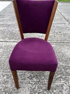Purple restaurant chairs