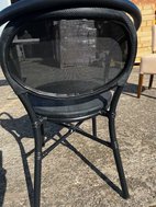 Mesh backed outdoor chairs