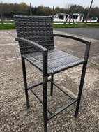 Rattan high bar stool