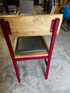 Steel and wood cafe chairs