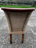High back wicker dining chairs