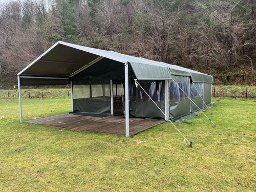 Roder 6m Party marquee in Olive green Roder 6m Party marquee in Olive green