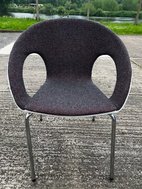 Grey and white office conference chairs