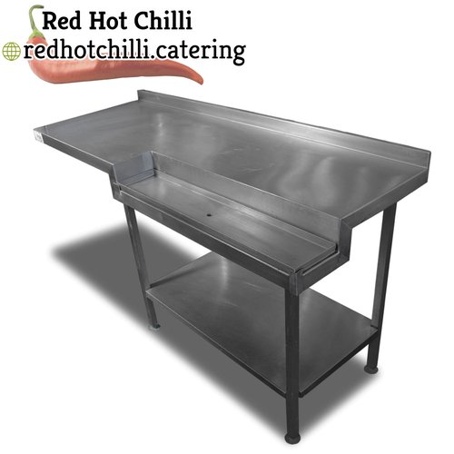 Stainless steel table with drip tray Stainless steel table with drip tray