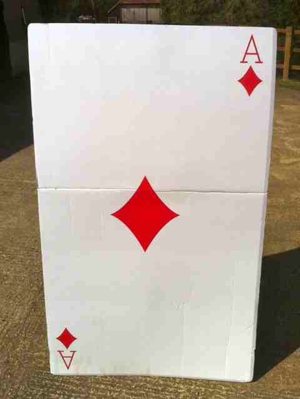 Giant playing card prop