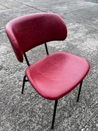 Cafe chair with padded seat and back