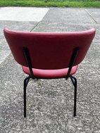 Second hand red padded cafe chairs